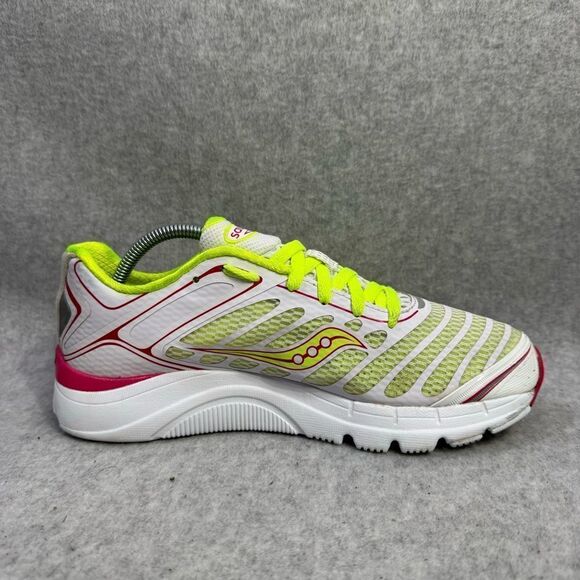 Saucony Kinvara 3 Womens Shoes Size 8 White Yellow Pink Low Top Running Sneakers - Picture 6 of 9
